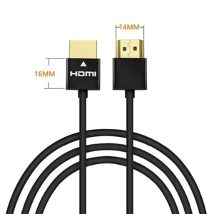 HDMI Kabel 1m Ultra-Slim High Speed Ethernet, UHD, 4K, 3D, ARC extra dünn schmal - Bild 1 von 3