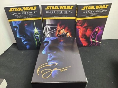 SIGNED x4 Thrawn Trilogy Boxed Set Star Wars Legends Heir Empire Timothy Zahn Foto 1 de 4
