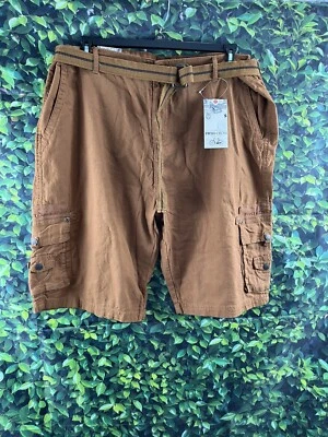 Pantalones Cortos Carga Swiss Cross Talla:44 Para Hombre Color: Tabaco 90% Algodón Bolsillos con Cinturón  Foto 1 de 4