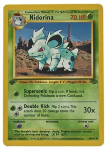Nidorina 40/64 Jungle 1ª Edición Poco Común WOTC No Holo Casi Nuevo+ Con Seguimiento  - Imagen 1 de 3