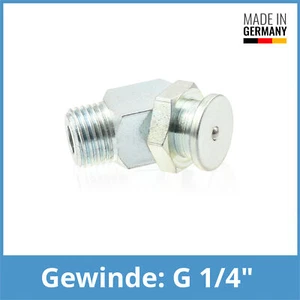 DIN 3404 M1 (Ø16mm) G 1/4" 45° ángulo boquilla de lubricación plana acero galvanizado  - Imagen 1 de 1