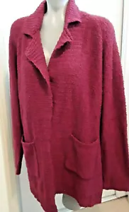 Candie CLEARANCE NWT Ladies XL Maroon Burgundy Open Notched Collar Cardigan Coat - Picture 1 of 5