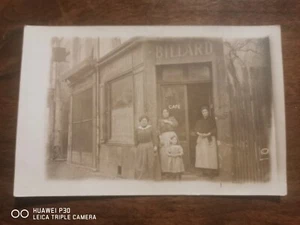 PHOTO CARTE - Faite à Montreuil le 11 Janvier - Devant un Billard 4 filles - Imagen 1 de 2