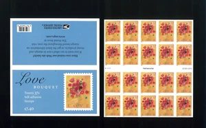United States 37¢ Bouquet Love Postage Stamp #3898 MNH Full Sheet - Picture 1 of 1