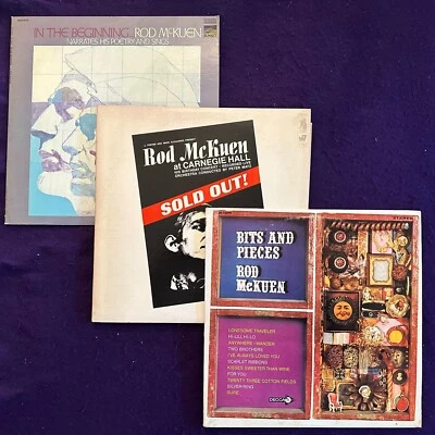 3x NM Lot ROD MCKUEN At Carnegie / Hall Bits and Pieces / In The Beginning 3LP - Image 1 of 4