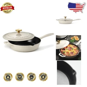 Versatile 10-Inch Enameled Cast Iron Skillet - Oven Safe, Induction Compatible - Picture 1 of 9
