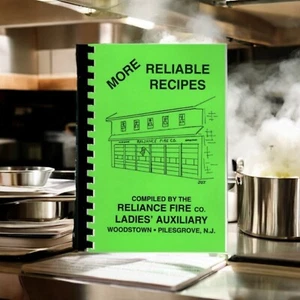 Reliable Recipes Cookbook 1996 Reliance Fire Co. Ladies Auxiliary Woodstown NJ - Picture 1 of 13