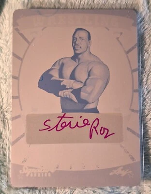 Stevie Ray 2016 Leaf Signature Wrestling Cya  Plate 1/1 Card #78 Autograph  - Image 1 of 2