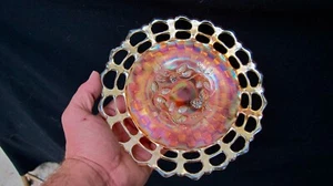 Fenton Marigold Blackberry Open Edge Flat Plate - Oh My, So Outstanding - Picture 1 of 6