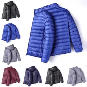 Abrigo ultraligero de invierno chaqueta acolchada abrigo burbuja cálido chaqueta de plumón de pato para hombre - Imagen 1 de 22