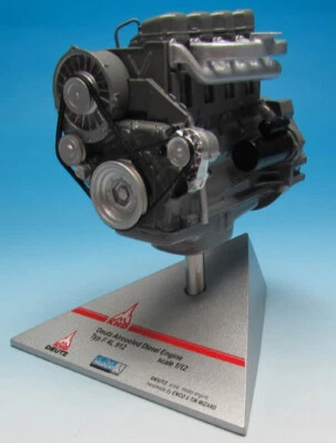 Deutz Moteur Air conditionné F 4L 912 gris 1/12 métal blanc/étain tout monté - Photo 1/3