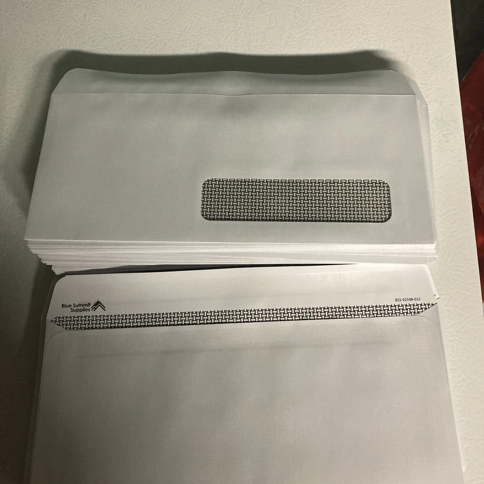 100 Pack Gummed Window Business Envelopes - Image 1 of 1