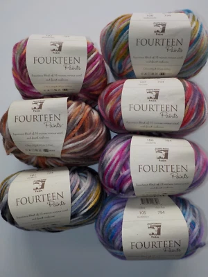 Juniper Moon -  FOURTEEN  - Cashmere & Merino Yarn - 2 Skein Lots - 8 Colors - Image 1 of 4