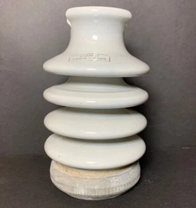 S LAPP 27 High Voltage 4 Tier Porcelain Insulator RARE mushroom style - 1983 - Picture 1 of 8