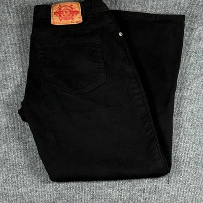 Pantalones de mezclilla negros de pierna recta vintage de los 90 Y2K PJ MARK para hombre 34x32 30x28,5 Foto 1 de 4