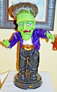 Frankenstein Animated Talking Singing Big Head Monster Halloween Motion Figure!! - Picture 1 of 12