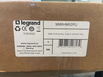 LEGRAND ORTRONICS | MM6HM62RU | OR-MM6HM62RU Mighty Mo 6 Horizontal Cable Manage - Image 1 of 4