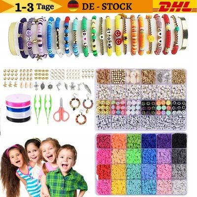 Perlen Zum Auffädeln Rocailles Armbänder Set - 8000 Stücke Ketten Selber Machen - Bild 1 von 4