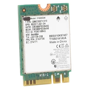 Wireless Module 3168NGW AC NGFF M.2 2.4G 5G Dual Frequency 600Mbps BT 4.2 WIF CB - Afbeelding 1 van 22