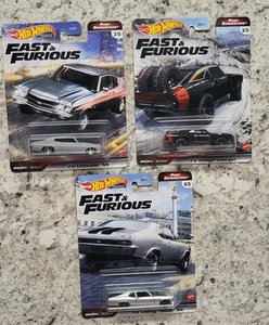Hot Wheels Fast And Furious Lot Of 3 Vehicles New In Box - Picture 1 of 6