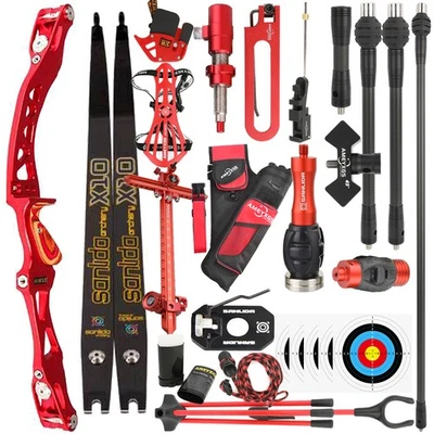 Sanlida X10 Recurve Bow Set 66/68/70" ILF14–56lbs Arrows Target Competition - Image 1 of 4