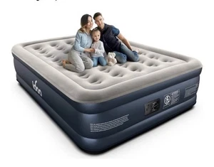 Premium Queen Size Luftmatratze 18" erhöhtes Luftbett mit integrierter Pumpe Camping - Bild 1 von 3