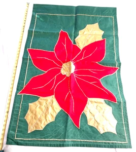 Bandera de Navidad vintage de flores navideñas exterior/interior - Imagen 1 de 4