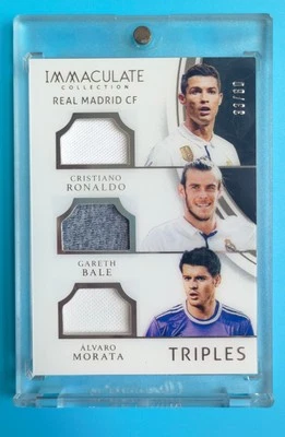 2017 Immaculate Real Madrid Cristiano Ronaldo  Bale Morata Triple Patch 33/60 - Image 1 of 2