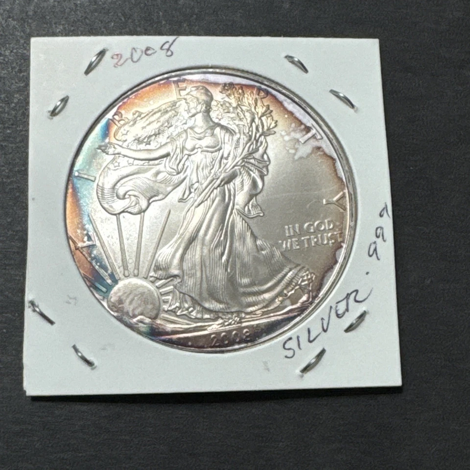 2008 Walking Liberty Silver Dollar Uncirculated Beautiful Collectible US Coin - Image 1 of 2