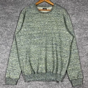 Felpa Diesel misto lana cotone uomo taglia grande maglione verde erica - Foto 1 di 16