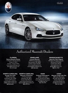 2014 Maserati Ghibli Original Color Print Ad - Picture 1 of 1