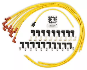 Accel 4041 Super Stock Universal 8mm Spark Plug Wire Set - Yellow 90° Boots - Picture 1 of 4