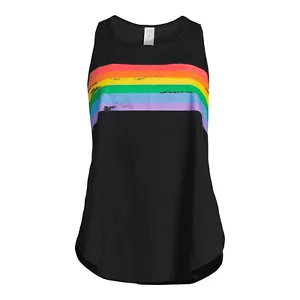 LA Thread Women’s Rainbow Graphic Tulip Tank Top, Size L, New - Picture 1 of 4