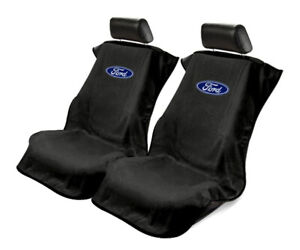 Seat Armour Universal Black Towel Front Seat Covers for Ford -Pair