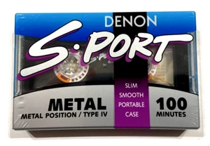 DENON S-PORT 100 audio cassette blank tape sealed Made in Japan Type IV - Picture 1 of 2
