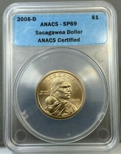 2008-D $1 Sacagawea Dollar Satin Finish SMS ANACS SP69