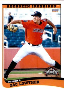 2017 Aberdeen IronBirds Choice #20 Zac Lowther Brooklyn Heights Ohio OH Card