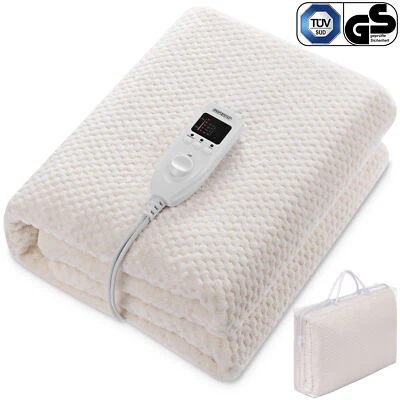 MONZANA® Heizdecke Wärmeunterbett Wärmedecke 150 x 80cm creme Fleeceheizdecke