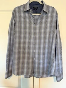 Bugatchi Check Pattern Shaped Fit Long Sleeve Shirt Men’s Size Large - Picture 1 of 4