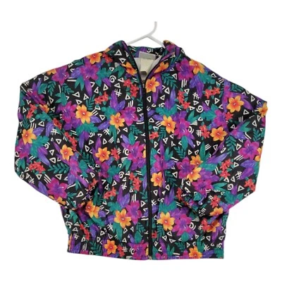 Jantzen Classics Floral Windbreaker Retro Jacket Womens Medium - Image 1 of 4