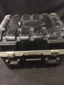 Waterproof Hard Shell Black Storage Carrying Case Hinged 18"x13.5"x13" w/Divider - Picture 1 of 9