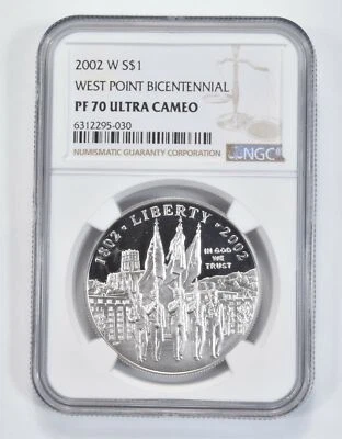 2002 West Point Army Commemorative Proof Silver Dollar NGC PF70 UCAM - Image 1 of 4