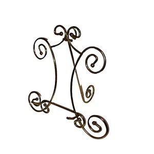Cavalletto cornice ad A metallo ferro oro espositore arte libro piatto 10" divertente - Foto 1 di 9