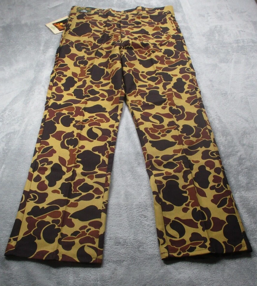 Vintage Red Head Bone Dry Rubberized Hunting Pants Mens 38x32 Duck Camo USA NWT - Image 1 of 4