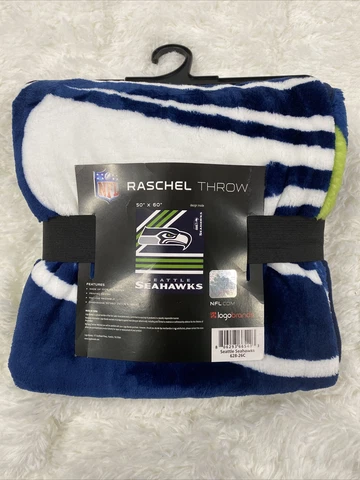 Seattle Seahawks 50" by 60" Plush Raschel Throw Blanket - NFL Cover