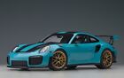 Autoart 78175   1 18 Porsche 911 9912 Gt2 Rs Weissach Package Miami Blue