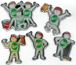 🛒Pin-Lot 5 Drogerie Markt Sammler-Pins Viss Scheuermilch Komplett-Satz selten🧽 - Bild 1 von 1
