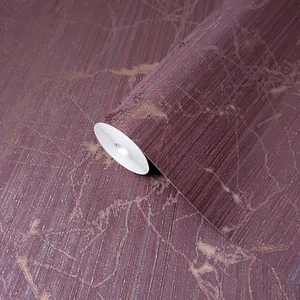 Wallpaper burgundy gold rust metallic Textured Plain Modern wall coverings rolls - Picture 1 of 12