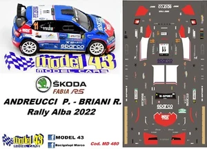 DECAL 1/43 - SKODA FABIA R5 ev. - ANDREUCCI - RALLY ALBA 2022 - Bild 1 von 1