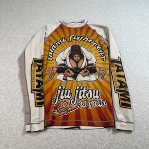 Tatami Fightwear Shirt Rash Guard Men S Orange Jiu Jitsue Zen Gorilla Monkey - Picture 1 of 8